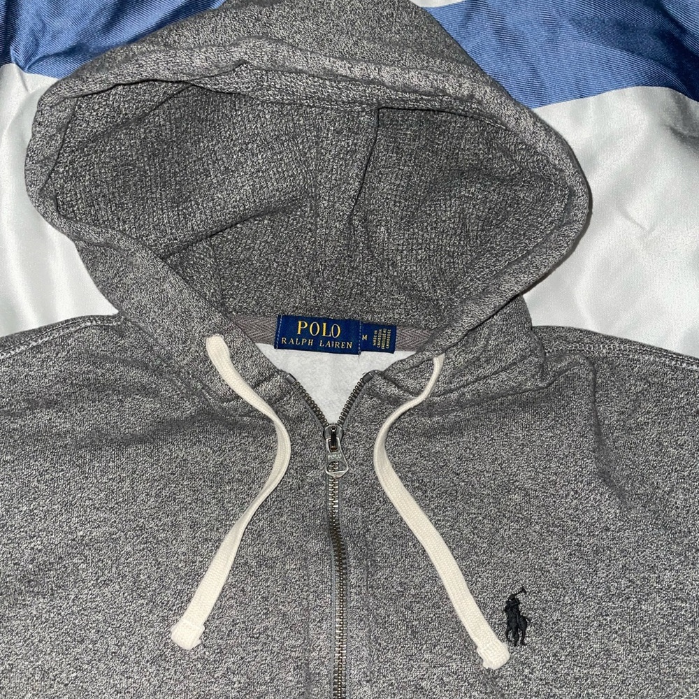 Polo by Ralph Lauren Gray Zip-Up Hooded Sweater